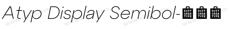 Atyp Display Semibol字体转换